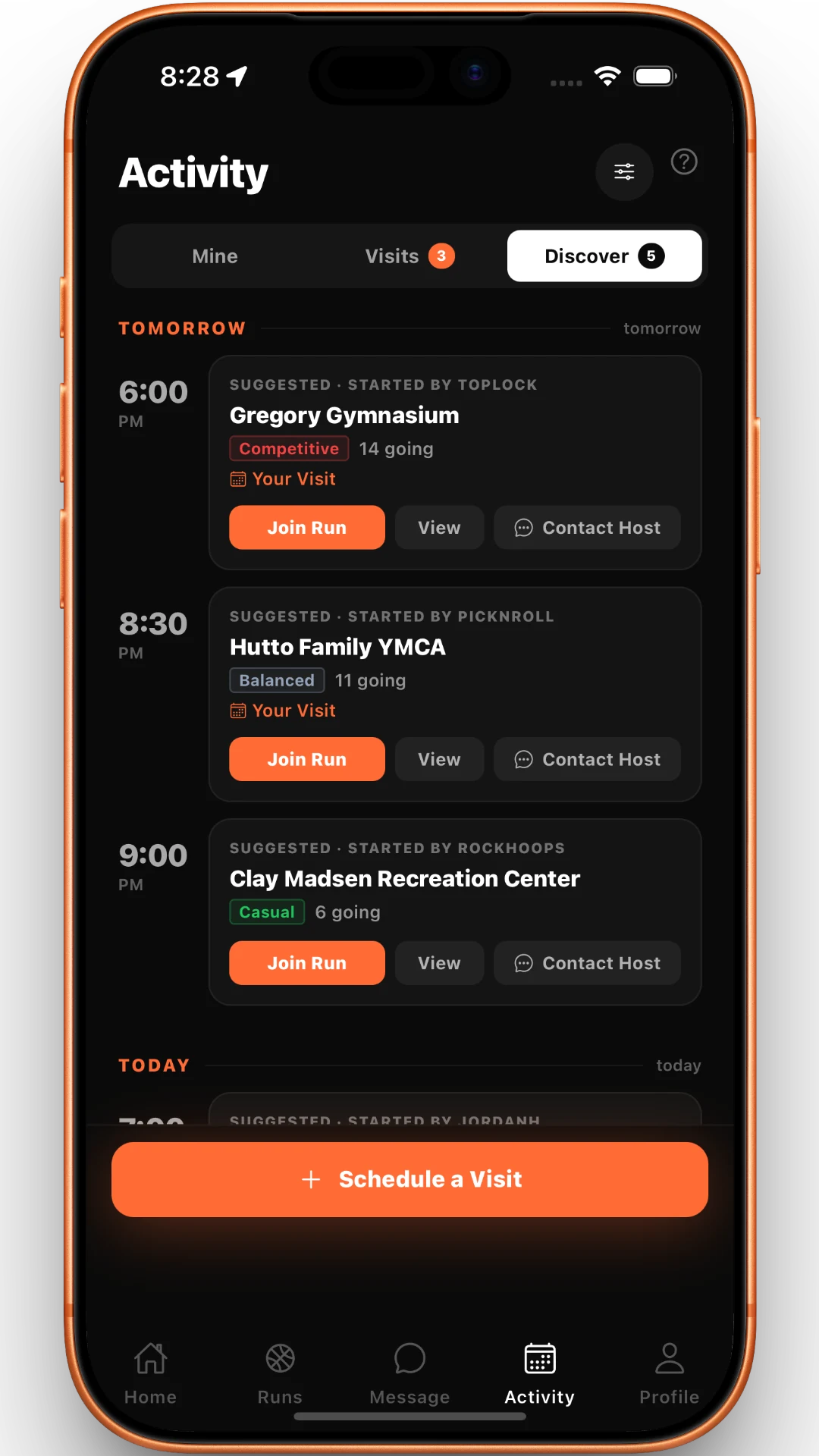 RunCheck - Plan a Run screen